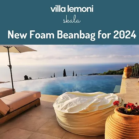 Lemoni Skala - Heated Infinity Pool With Sea Views & Outside Cinema וילה *